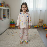 Pink Rainbow Cotton Nightsuit