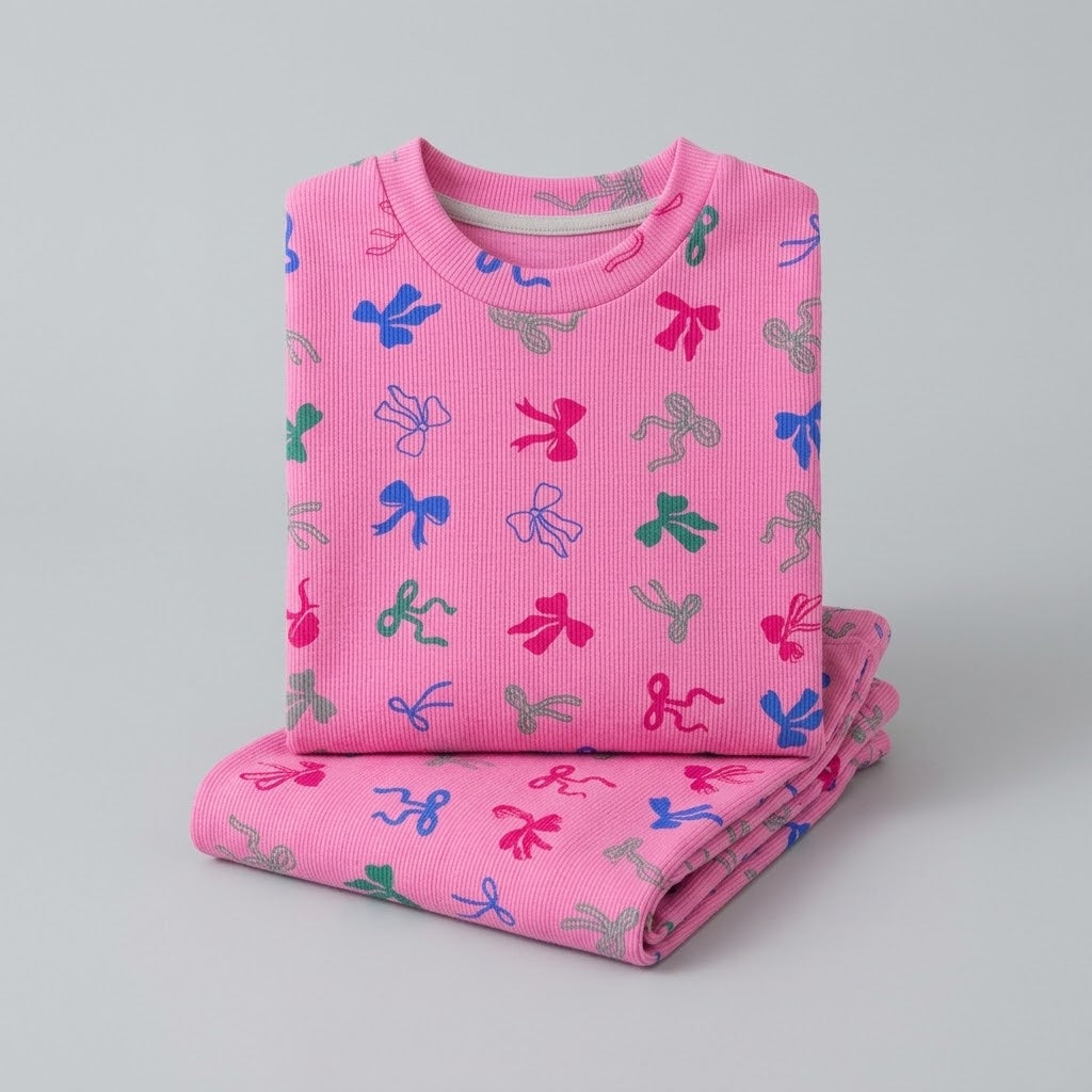 Pink Ribbon & Knot Lounge Set