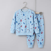 Cars In Blue Fleece Tracksuit