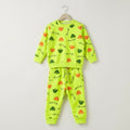Neon Yellow Floral Fleece Tracksuit