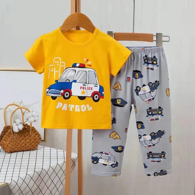 Petrol Car Pajama Sets