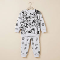 Spiderman In White Fleece Tracksuit