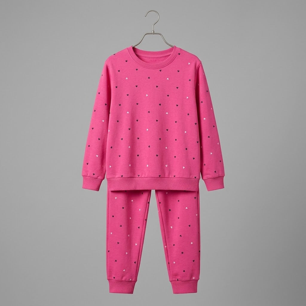 Hearts in Pink Terry Tracksuit