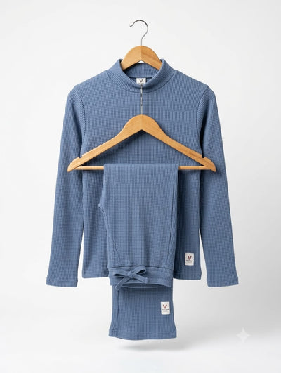 Round Neck Ribbed Suit