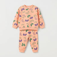 Peach Butterfly Fleece Tracksuit