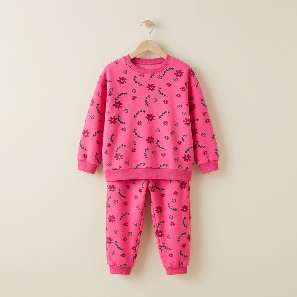 Bright Pink Fleece Tracksuit