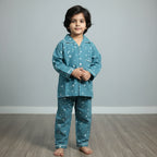 Blue Twinkling Star Cotton Nightsuit