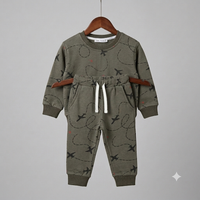 Green Plane Fleece Tracksuit