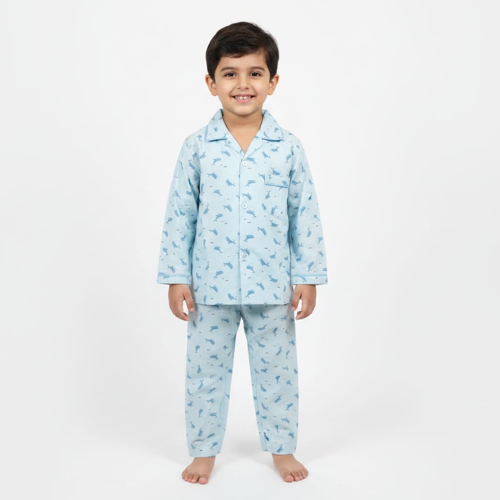Whale Cotton Nightsuit