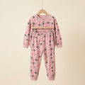 Floral Dull Peach Fleece Tracksuit