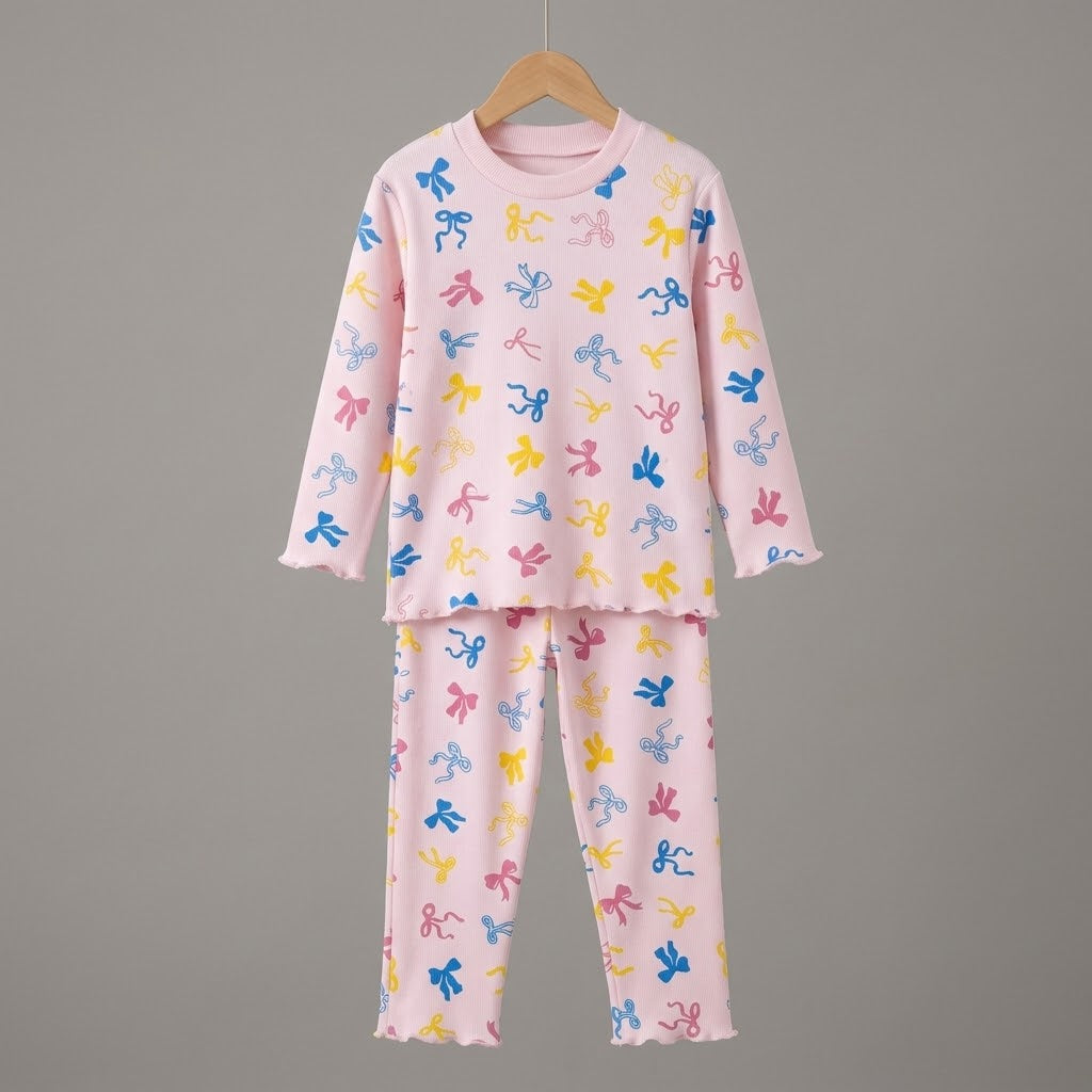 Light Pink Ribbon & Knot Lounge Set