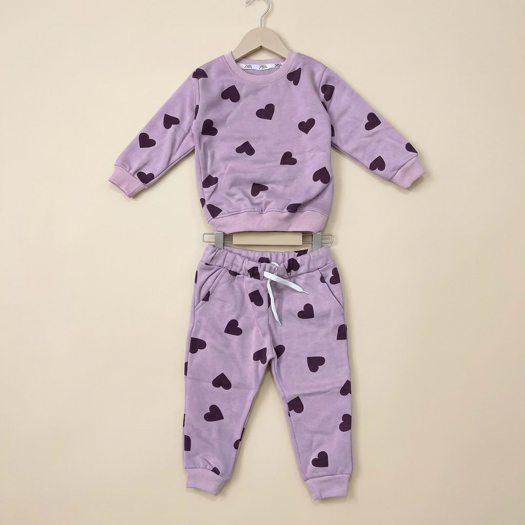 Purple Hearts Fleece Tracksuit