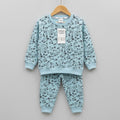 Floral Blue Fleece Tracksuits