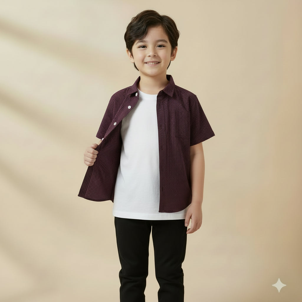 Casual Shirt Maroon