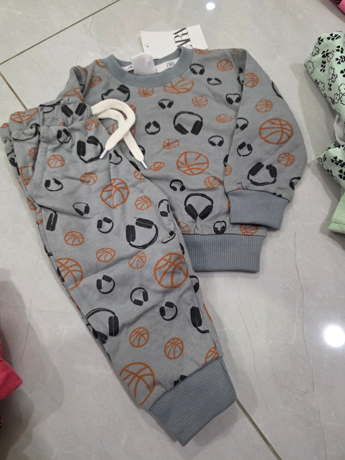 White Headphones Fleece Tracksuit