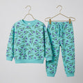 Leafy Heart Green Fleece Tracksuit
