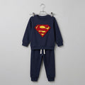 Embroided Superman Fleece Tracksuit